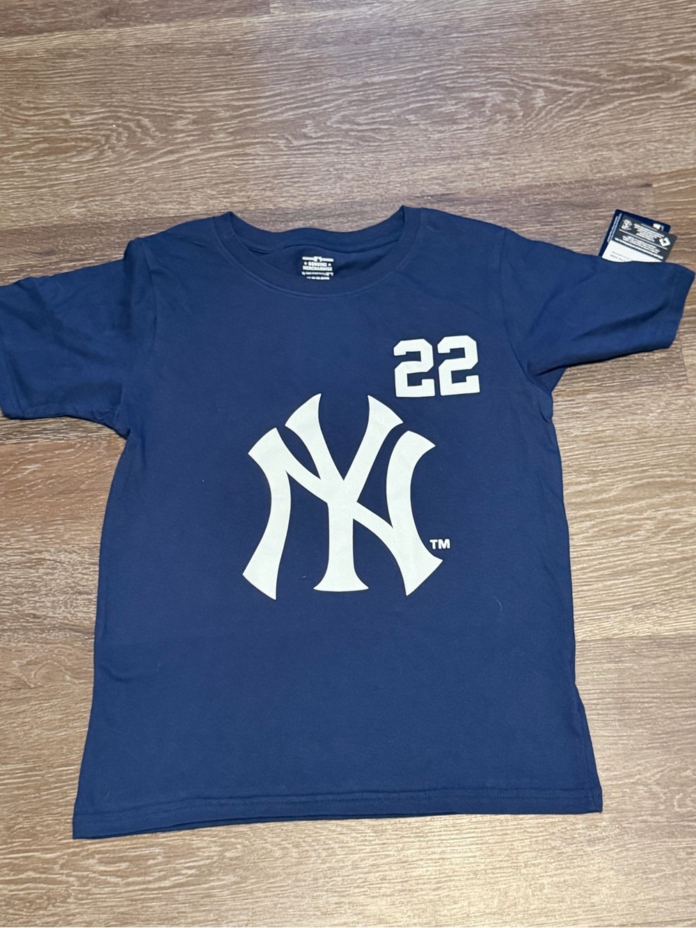 NWT Yankees Juan Soto #22 Tee Youth M 8/10 Navy Blue MLB Genuine Merch